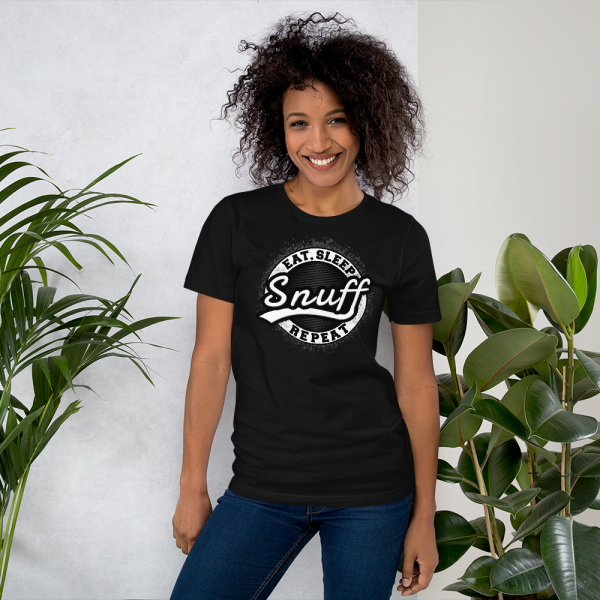 Eat-Sleep-Snuff-Repeat_Front_Womens-Lifestyle-2_Black.png